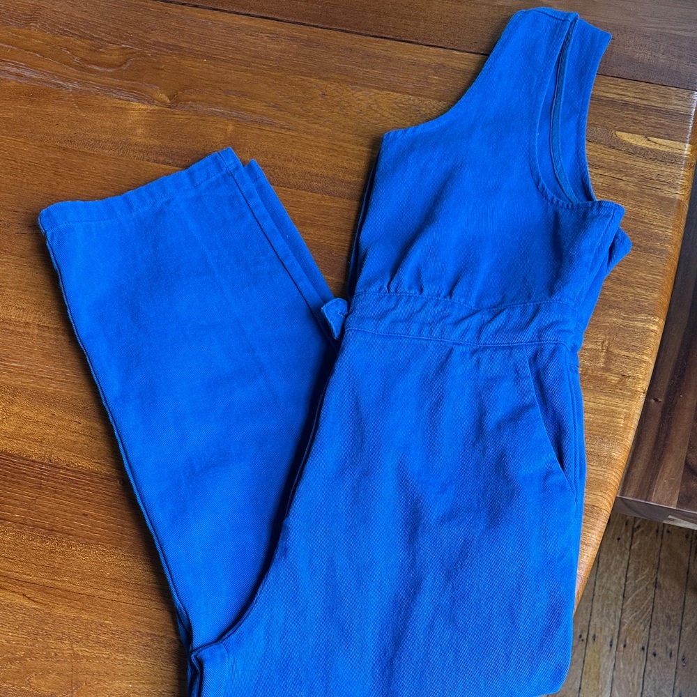 Vintage Fashion Brand Company Blue Sleeveless Jumpsuit 2XL - Picture 8 of 8